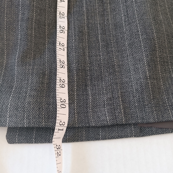 Amanda Smith II Pure Wool Blazer Jacket Gray Pin Stripped US Plus Size 20W - Picture 11 of 12
